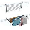 foxydry Stendino da Balcone Ribaltabile, Stendibiancheria da Ringhiera Esterno Resistente in Acciaio inox e alluminio Duo, per terrazzi, balconi e ringhiere - Lunghezza 118 cm (Antracite, 118 cm)