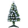 Easycomfort Albero di Natale Artificiale 90cm con 90 Rami, Albero di Natale con Luci a LED e Fibre Ottiche, Base Pieghevole Rimovibile