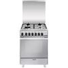 GLEM GAS U664MI CUCINA 60X60 4 FUOCHI A GAS FORNO ELETTRICO COLORE INOX