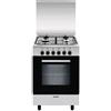 GLEM GAS A554MI6 CUCINA 53X50 4 FUOCHI A GAS FORNO ELETTRICO INOX CLASSE A