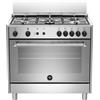 La Germania Cucina a Gas 5 Fuochi Forno a Gas Ventilato 90x60 A+ Inox AMN965GXV