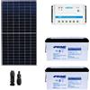 Kit fotovoltaico 24V pannello HF 500W regolatore 30A serie LS batteria 150Ah