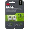 3M Claw Ganci da parete per appendere quadri in cartongesso, 4 ganci, portata fino a 11 kg, ideali per oggetti pesanti
