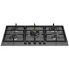 BERTAZZONI P905CPRONE Piano Cottura a Gas, 90 cm, Nero Opaco, Serie Professional, Dual Wok Centrale