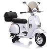 Moto Scooter Elettrico per Bambini Piaggio VESPA PX150 FULL con Parabrezza e Bauletto 12V-Bianco