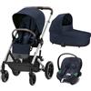 Cybex Gold - Cybex Gold Trio New Balios S Lux Ocean Blue Telaio Silver Aton S2