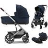 Cybex + - Cybex Gold Trio New Balios S Lux Ocean Blue Telaio Silver Con Cloud G