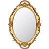 Eaoundm Specchio da parete ovale, antico, decorativo, vintage, 37 x 25,5 cm (oro)