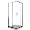 LANERI Box Doccia Quadrato Angolare Scorrevole Vetro 6 mm Easy-Clean H.190 Regolabile (87,5-90x87,5-90) 90x90