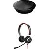 Jabra Speak 510 MS Wireless Bluetooth Speaker and Evolve 40 Wired Headset for Softphone, Mobile Phone, and Music with Noise Cancellation