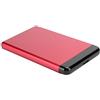 Akozon Mobile Hard Disk Box USB3.0 Portatile 2.5in SSD/HDD SATA Custodia in Lega di Alluminio 8Tb 8Tb Disco Rigido Esterno (Rosso)