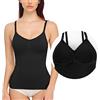SLIMBELLE canotta da donna camisole per addome top modellante body shaper tanktop snellente senza cuciture camicia modellante con spalline a spalla top modellante top con spalline sottili