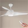 M mimotec - Ventilatore a soffitto Fanton Led Bianco 58W, telecomando, basso consumo, motore DC 40W+Luce Led 18W, 8 velocità, Silenzioso, 3 Lame, modalità inverno-estate, timer, LM8080
