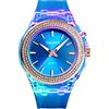 TONSHEN Donna Orologi da Polso 50M Impermeabile LED Elettronico Luce Sportivo Digitale Orologio Plastica Cassa e Gomma Cinturino (Blu)