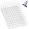LINSOCLE 10pezzi x 25cm Spuntoni per Piccioni Anti Uccelli in Acciaio Inox Dissuasori per Piccioni per Balconi, Punte per Piccioni per Tetto Recinzione Balcone Grondaie