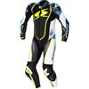 Spyke Tuta Moto Intera In Pelle Spyke ARAGON RACE Nero Bianco Blu