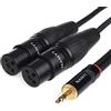 NANYI XLR del cavo del divisore, NANYI- microfono cavo XLR-XLR Cavi Patch, 3-pin XLR maschio a doppio XLR cavo adattatore Y femmina mic cavo DMX cavo patch cavi con rame oxygen-free, (1.5 metri / 5 Feet)