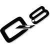 MCK Auto - Q8 Nero Lucido Anteriore Posteriore Ala Nero Badge Logo Boot Emblema Adesivo Tuning
