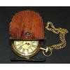 Antico Orologio da taschino antico in ottone Victoria 1875 vintage con scatola in...