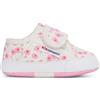 SUPERGA 4006 BABY STRAP CHERRY FLOWERS bianco (A6J)