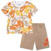 NIKE NSW FUTURA TOSS 2PC SHORT SET BEIGE/ARANCIONE (X0L)