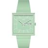 Swatch What If?...Mint / Bioceramic / orologio quadrato unisex / quadrante verde / cassa plastica / cinturino plastica - SO34G701