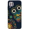 Mixroom - Cover Custodia Back Case in TPU Silicone Morbido per Samsung Galaxy M32 Fantasia Gufo Fantasia Etnica M727