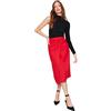 Trendyol Woman Midi Asymmetric Pencil Woven Skirt Gonna, Rosso, 64 Donna