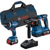 BOSCH Combi Set trapano avvitatore e martello perforatore GSB 18V-45+GBH 18V-22+2x4.0A Bosch 0615A50039 [21131000]