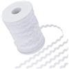GORGECRAFT 54 iarda di Frange Piegate A Onda, Larghezza 5mm Rick Rack Zig Zag Tessuto Curvo Intrecciato Bordo in Pizzo Nastro per Cucire Casa Feste Abiti da Sposa Decorazione Artigianale, Bianco