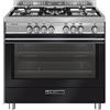 GLEM GAS ST965MBK CUCINA 90X60CM 5 BRUCIATORI A GAS FORNO ELETTRICO 104LT NERO