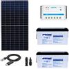 Kit fotovoltaico 24V pannello HF 500W regolatore 30A serie LS batteria 150Ah ...