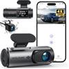 WOLFANG Dash Cam Auto 4K, Doppia WiFi Dashcam per Auto con Scheda SD 32G, Telecamera Auto 170° Grandangolo, Visione Notturna,G-Sensor, WDR, Monitor di Parcheggio, Registrazione in Loop
