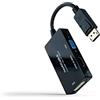 Monkey Ladder Convertitore DISPLAYPORT a HDMI/DVI/VGA, 20 cm, colore: Nero