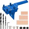 Rundago 41 Pz Kit Dima di Tassellatura Per La Lavorazione del Legno, Foratura Manuale del Legno da 6/8/10mm per La Foratura, Strumenti per La Segaa Tazza per Tassellatura, Strumenti per La Sega a Tazza(Blu)