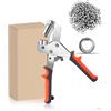 HAIMAYEE Occhiellatrice per Teloni Pinza Occhielli con 300 Occhielli Ø 10mm per Tessuti PVC Teloni Tende Sole Cartone Pelle Pinza Occhiellatrice Manuale Arancia