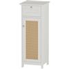 Vicco mobiletto bagno Rosario, Bianco, 32 x 87 cm con anta e cassetto