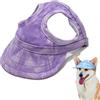 Generic Cappuccio di protezione solare per cani da esterno, cappello di protezione solare per cani, con fori per le orecchie e cinturino regolabile per il collo, cappello di protezione solare per cani (viola