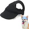 Generic Cappuccio di protezione solare per cani, cappello di protezione solare per cani, con fori per le orecchie e cinturino regolabile per il collo, cappello di protezione solare per cani (nero, M)