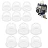 CATELL 12Pcs Pompetta Benzina Decespugliatore 19mm e 22mm Primer Bulb Pump Bianco Trasparente Carburatore Primer Pompa Bulbi per Tosaerba, Macchina per Siepi, Sega a Benzina