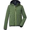 killtec Boy's Giacca funzionale a 2 strati/giacca outdoor con cappuccio, ripiegabile KOS 230 BYS JCKT, nature green, 116, 39648-000