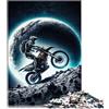 OLIKED Astronauta equitazione moto Puzzle per adultiPuzzle in cartone 1000 pezzi Puzzle per adulti e bambini Età 12 anni Up Puzzle Adolescenti Bambini /26 * 38 cm.
