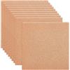 BENECREAT 10 PZ Lavagna In Sughero, Sottobicchieri Quadrati In Sughero Da 300x300 mm, Foglio di Sughero Marrone Sabbia Spesso 2 mm, Foglio di Sughero Coibentato per Bacheche, Decorazioni Murali