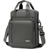 SUCIKORIO Borsello Uomo Tracolla Grande, Impermeabile Oxford Borsa Tracolla 33x28x10cm Per Laptop da 14 Pollici Grigio Casuale Borse a Spalla Uomo Con Tracolla Regolabile Per Lavoro, Viaggi, Shopping