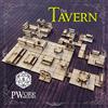 PWORK WARGAMES The Tavern (La Taverna) - 3D Tactical maps Rpg Fantasy Dungeon Tiles - mappe tattiche 3D modulari in MDF 3mm