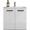 trendteam smart living - Mobile sottolavabo - Bagno - Riva - Dimensioni 62 x 59 x 47 cm - Colore bianco lucido - 211030201