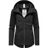 Ragwear Giacca leggera da donna per le mezze stagioni, impermeabile, parka con cappuccio, per le mezze stagioni, YOUMODO XS-6XL, Black24, XS