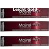 Majirel 3 X Loreal Majirel 7,03 Biondo Medio Leggero Oro Crema Colore dei capelli - 50 ML