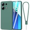 Fyriswho Cover per Xiaomi Redmi Note 13 4G Custodia + 1 Vetro Temperato, Sottile Morbida Silicone TPU Resistente Ai Graffi Protettiva Case Cover con Xiaomi Redmi Note 13 4G (6.67) - Verde scuro