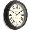 Jones Clocks® Venetian Orologio a parete | Orologio a tondo classico | 30cm | Grigio scuro | Numeri romani | Design tradizionale ideale per cucina, soggiorno o camera da letto